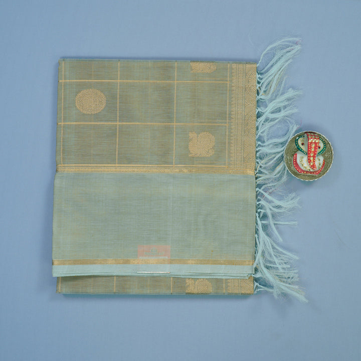 Hayagrivas Powder Blue Kanchi Silk Cotton Saree KSBE124C11-11