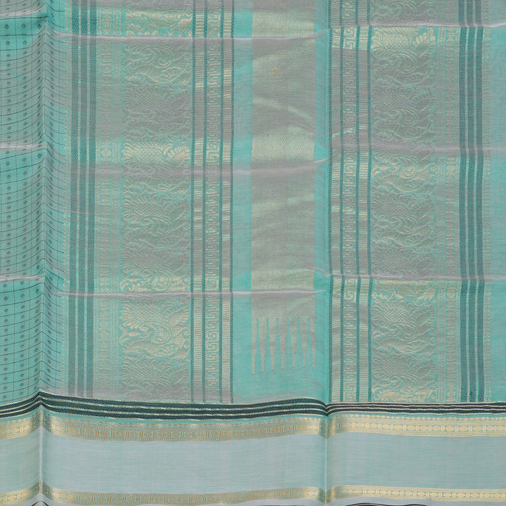 Hayagrivas Powder Blue Kanchi Silk Cotton Saree KSBE124C11-14