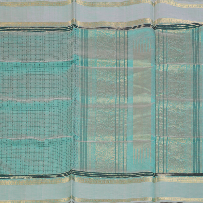 Hayagrivas Powder Blue Kanchi Silk Cotton Saree KSBE124C11-14