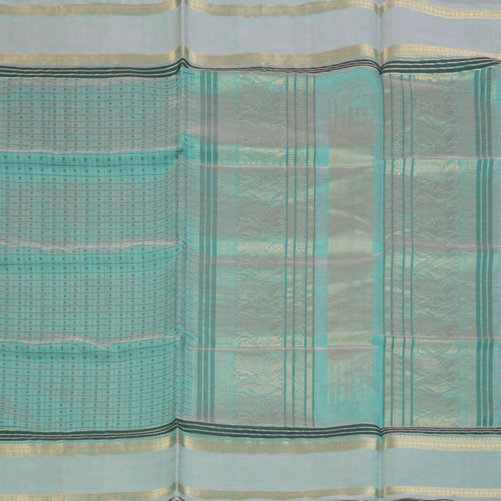 Hayagrivas Powder Blue Kanchi Silk Cotton Saree KSBE124C11-14