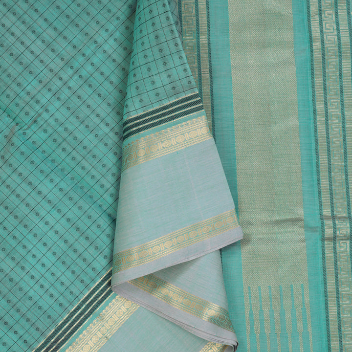 Hayagrivas Powder Blue Kanchi Silk Cotton Saree KSBE124C11-14