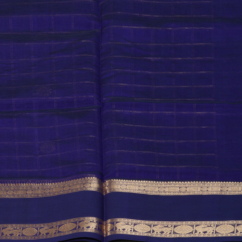 Hayagrivas Royal Blue Kanchi Silk Cotton Saree KSBE124C11-3