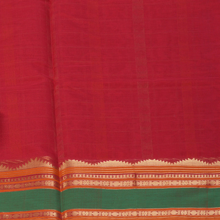 Hayagrivas Tomato Red Kanchi Silk Cotton Saree KSBE124C11-4