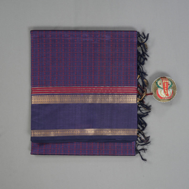 Hayagrivas Purple Kanchi Silk Cotton Saree KSBE124C11-6