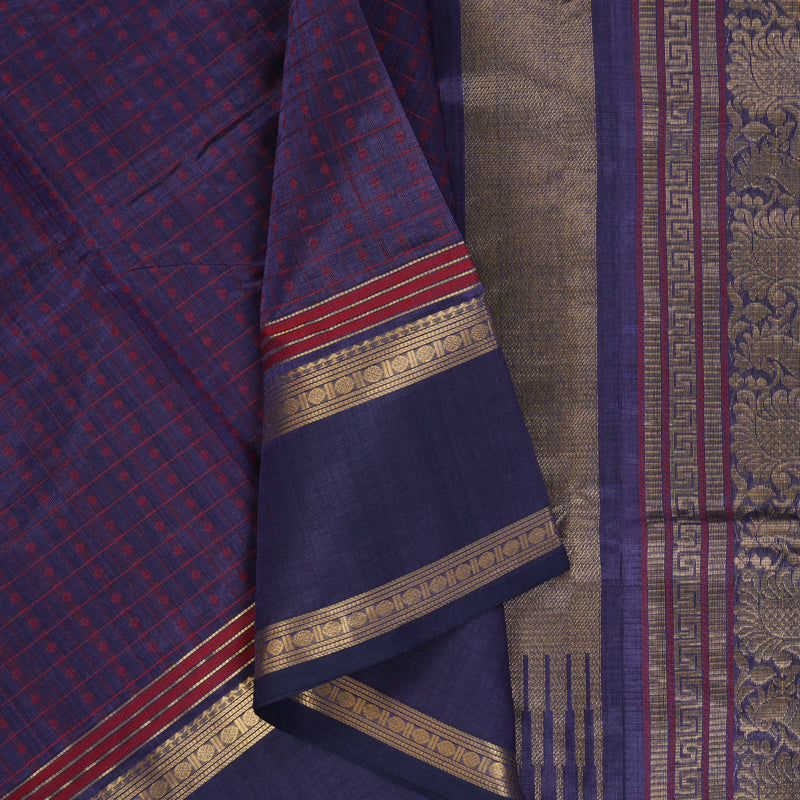 Hayagrivas Purple Kanchi Silk Cotton Saree KSBE124C11-6