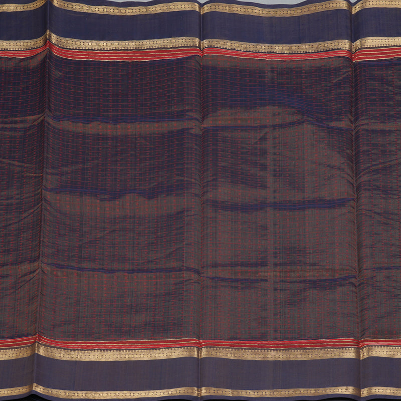 Hayagrivas Chocolate Brown Kanchi Silk Cotton Saree KSBE124C11-9