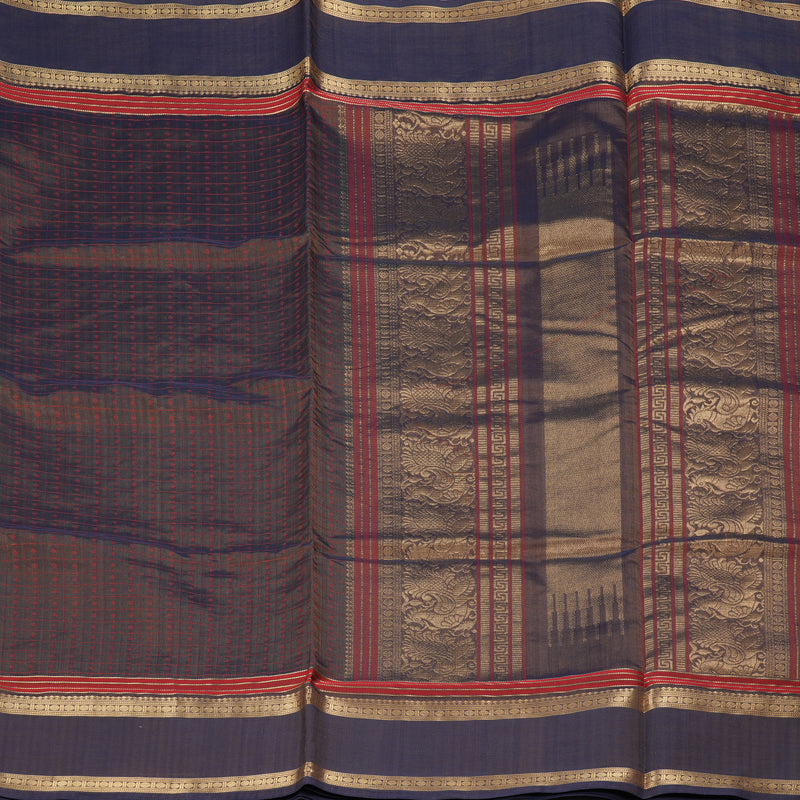 Hayagrivas Chocolate Brown Kanchi Silk Cotton Saree KSBE124C11-9