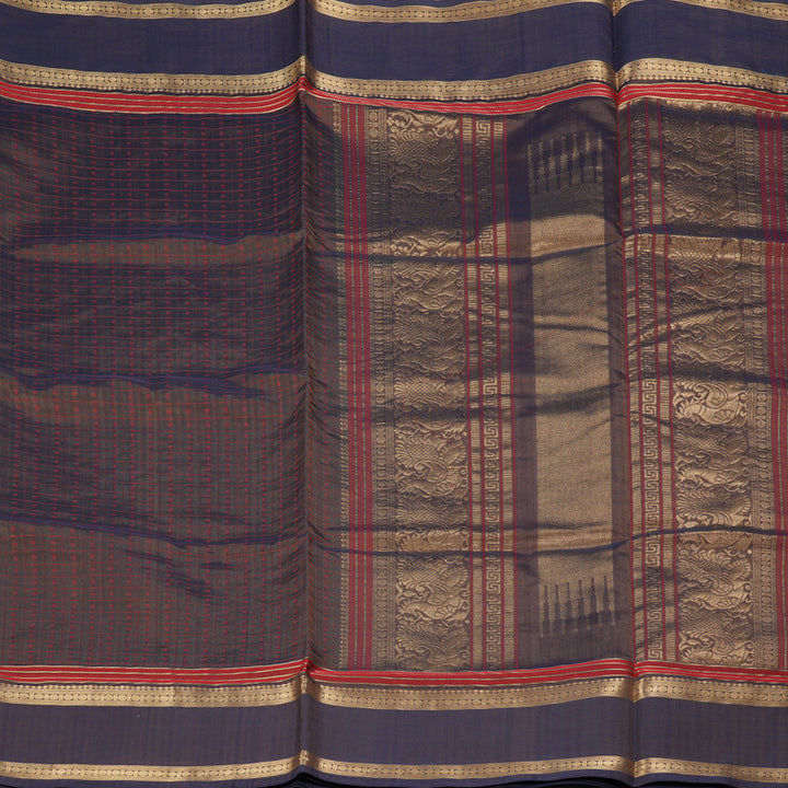 Hayagrivas Chocolate Brown Kanchi Silk Cotton Saree KSBE124C11-9