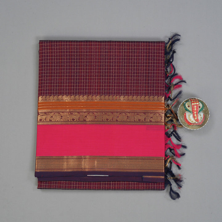 Hayagrivas Araku Maroon Kanchi Silk Cotton Saree KSBE124C12-1
