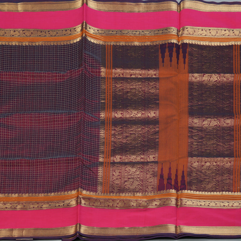 Hayagrivas Araku Maroon Kanchi Silk Cotton Saree KSBE124C12-1