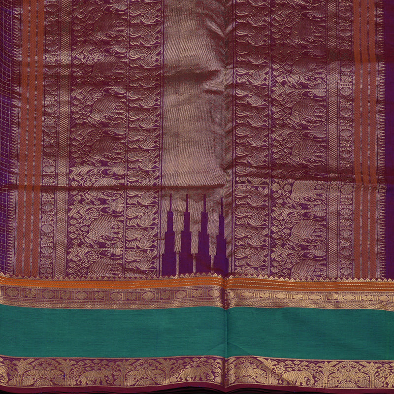 Hayagrivas Purple Kanchi Silk Cotton Saree KSBE124C12-11