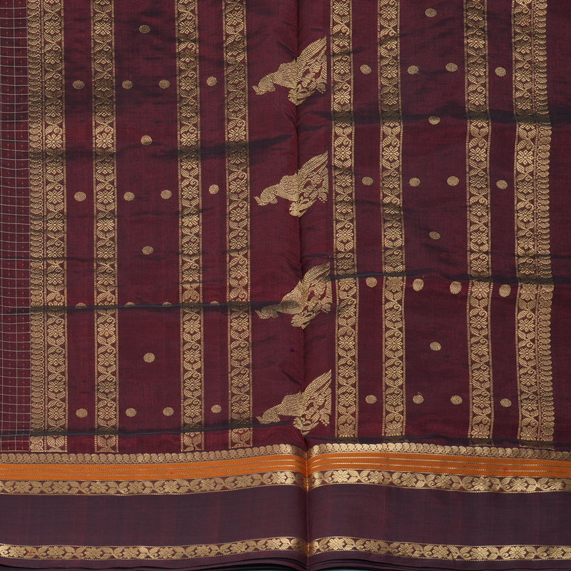 Hayagrivas Maroon Kanchi Silk Cotton Saree KSBE124C12-12