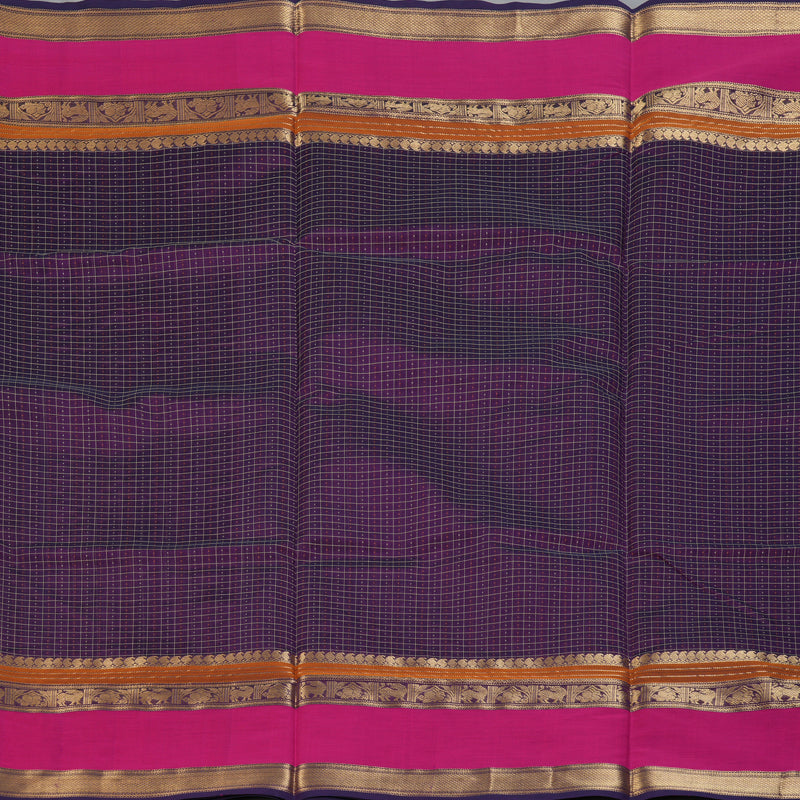 Hayagrivas Violet Kanchi Silk Cotton Saree KSBE124C12-14