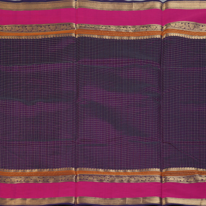 Hayagrivas Violet Kanchi Silk Cotton Saree KSBE124C12-14