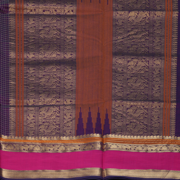 Hayagrivas Violet Kanchi Silk Cotton Saree KSBE124C12-14