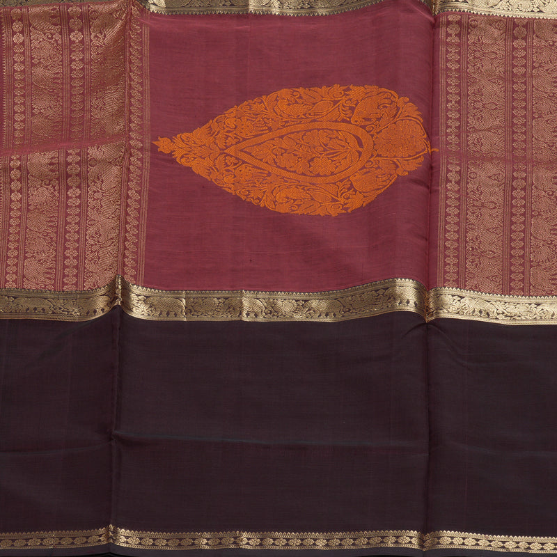 Hayagrivas Rosewood Pink Kanchi Silk Cotton Saree KSBE124C12-17