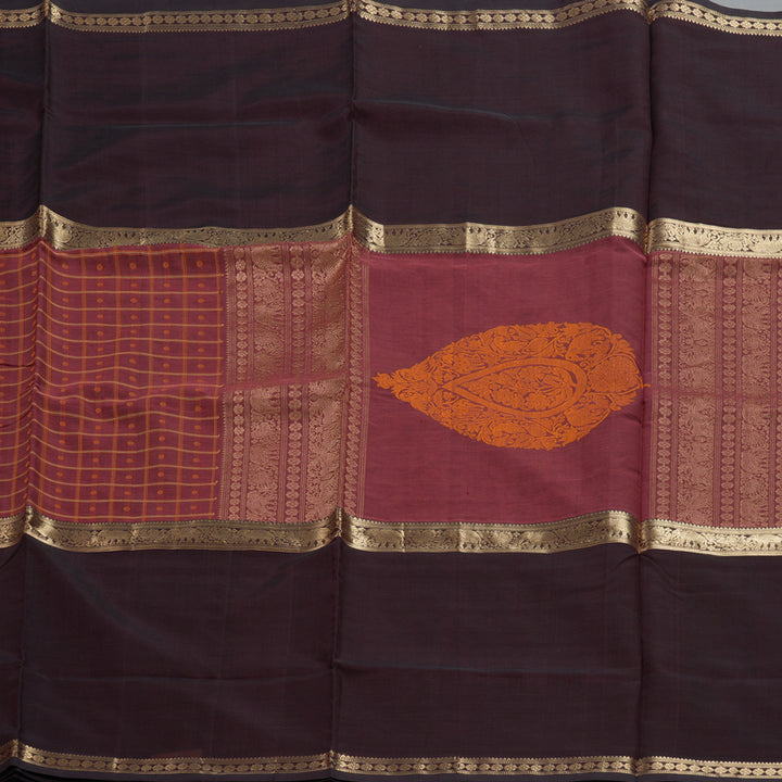 Hayagrivas Rosewood Pink Kanchi Silk Cotton Saree KSBE124C12-17