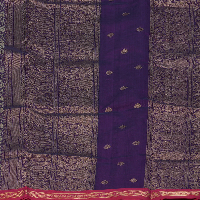 Hayagrivas Purple Kanchi Silk Cotton Saree KSBE124C13-2