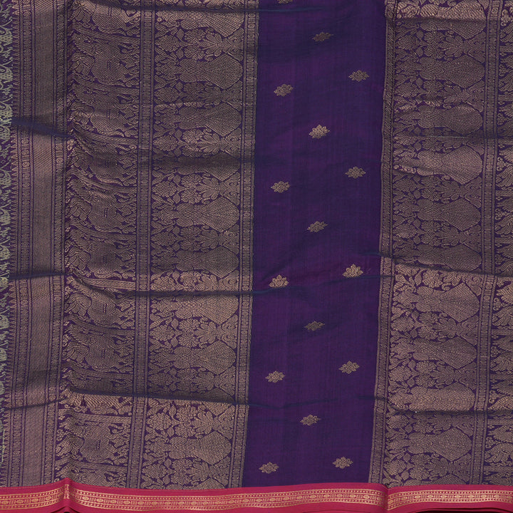 Hayagrivas Purple Kanchi Silk Cotton Saree KSBE124C13-2
