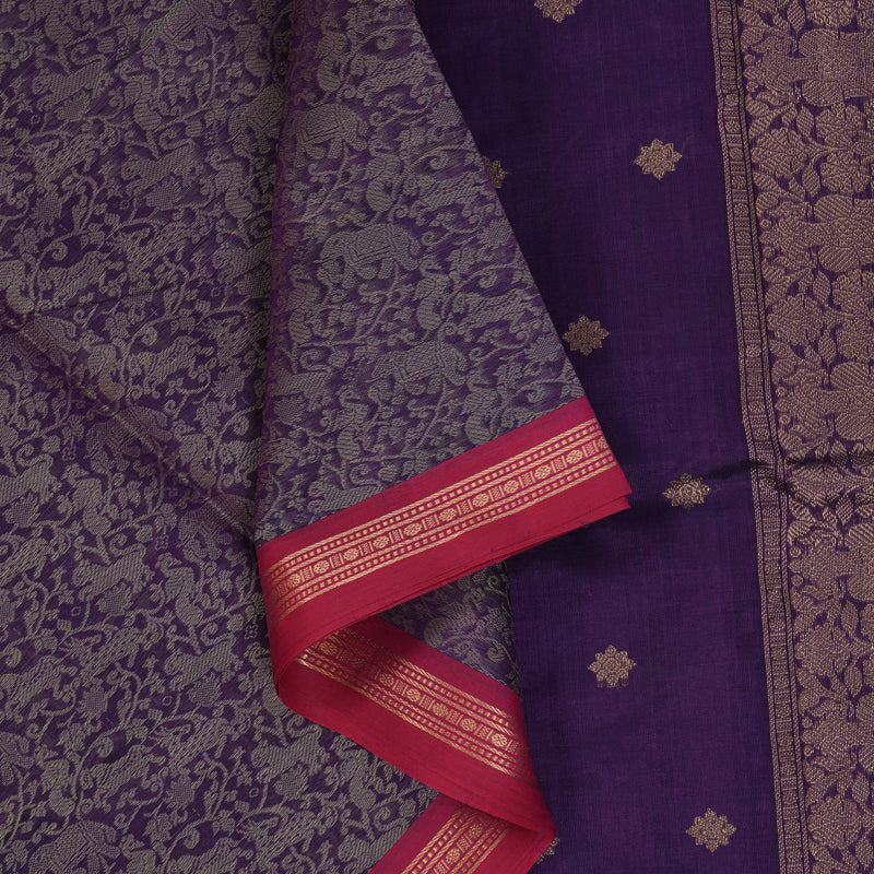 Hayagrivas Purple Kanchi Silk Cotton Saree KSBE124C13-2