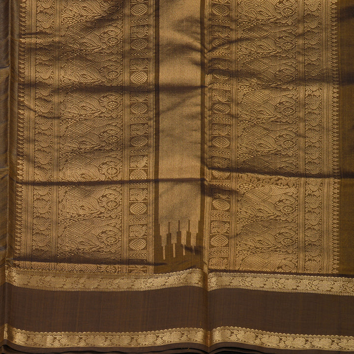 Hayagrivas Deep Mehandi Green Kanchi Silk Cotton Saree KSBE124C14-2