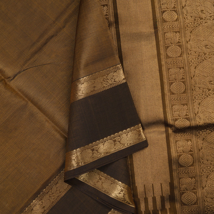 Hayagrivas Deep Mehandi Green Kanchi Silk Cotton Saree KSBE124C14-2