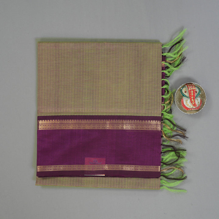 Hayagrivas Pista Green & Purple (Shot Colour) Kanchi Silk Cotton Saree KSBE124C3-1