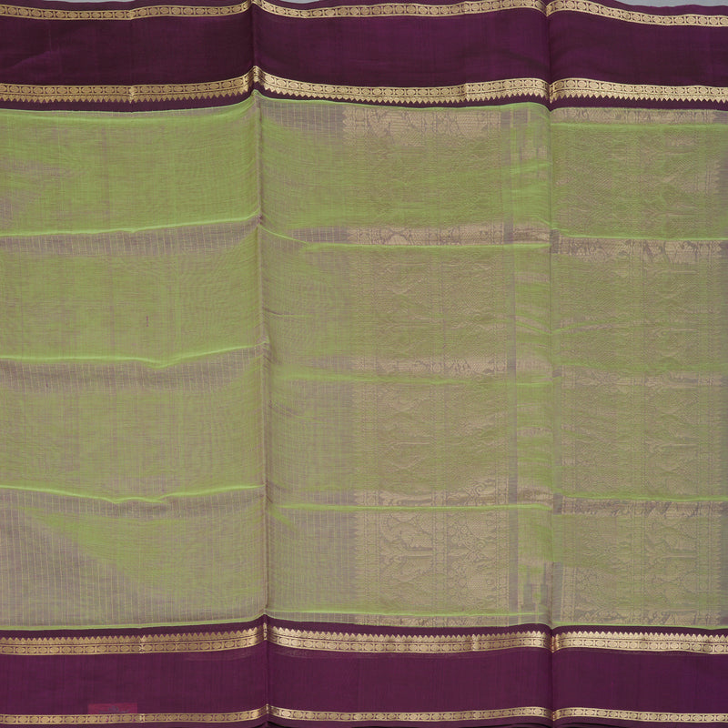 Hayagrivas Pista Green & Purple (Shot Colour) Kanchi Silk Cotton Saree KSBE124C3-1