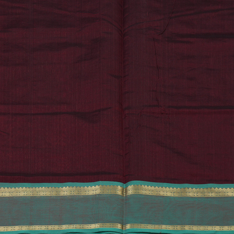 Hayagrivas Dark Maroon Kanchi Silk Cotton Saree KSBE124C3-12