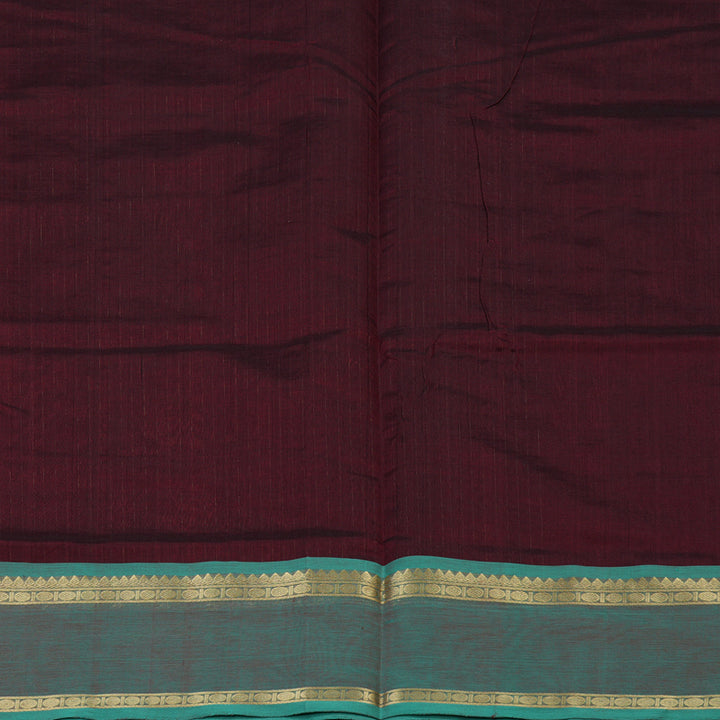 Hayagrivas Dark Maroon Kanchi Silk Cotton Saree KSBE124C3-12