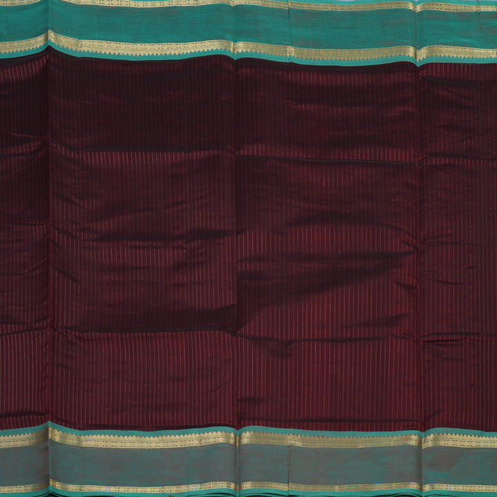 Hayagrivas Dark Maroon Kanchi Silk Cotton Saree KSBE124C3-12