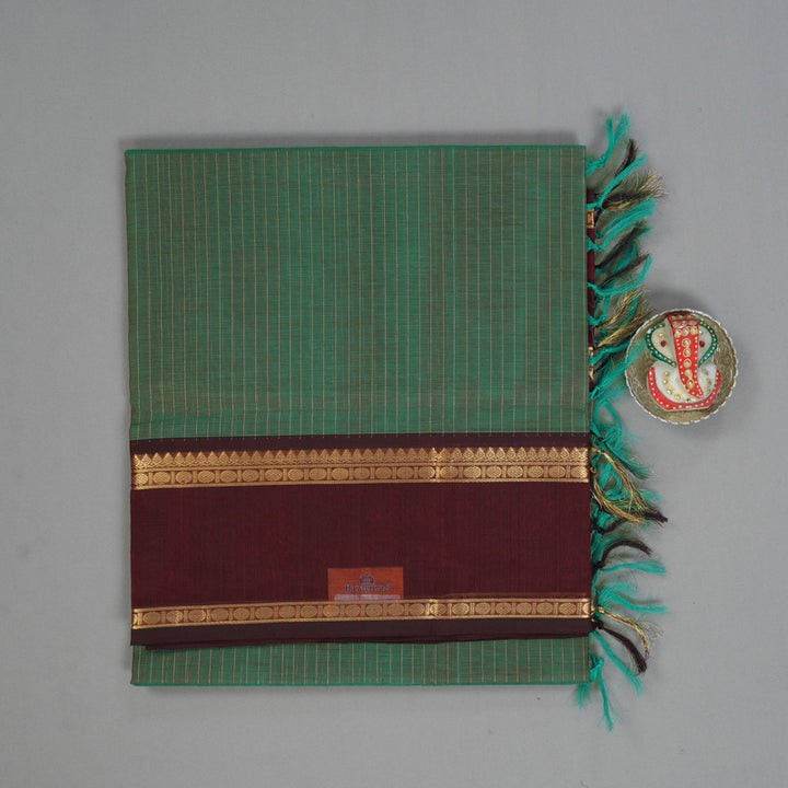 Hayagrivas Sea Green Kanchi Silk Cotton Saree KSBE124C3-5
