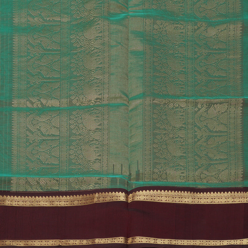 Hayagrivas Sea Green Kanchi Silk Cotton Saree KSBE124C3-5
