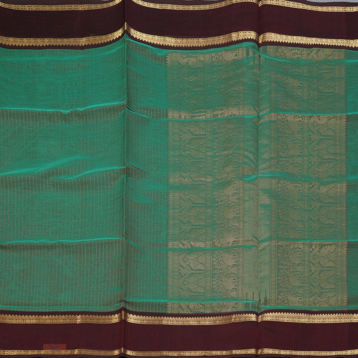 Hayagrivas Sea Green Kanchi Silk Cotton Saree KSBE124C3-5