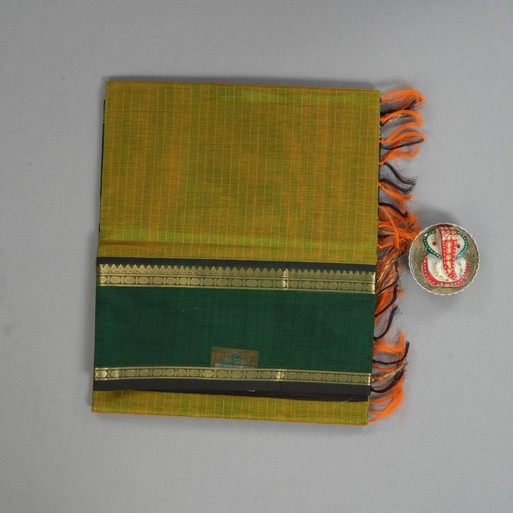 Hayagrivas Yellowish-Green Kanchi Silk Cotton Saree KSBE124C3-8