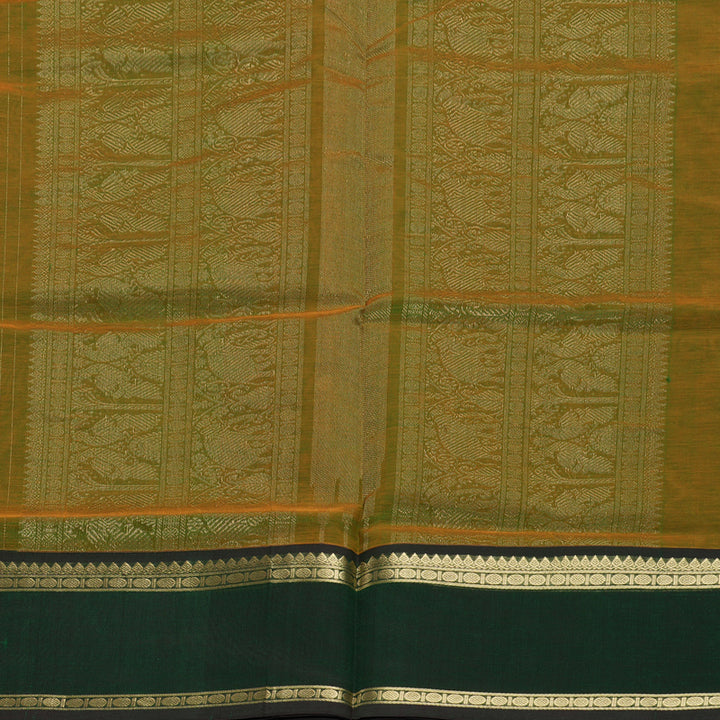 Hayagrivas Yellowish-Green Kanchi Silk Cotton Saree KSBE124C3-8