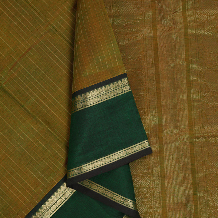 Hayagrivas Yellowish-Green Kanchi Silk Cotton Saree KSBE124C3-8