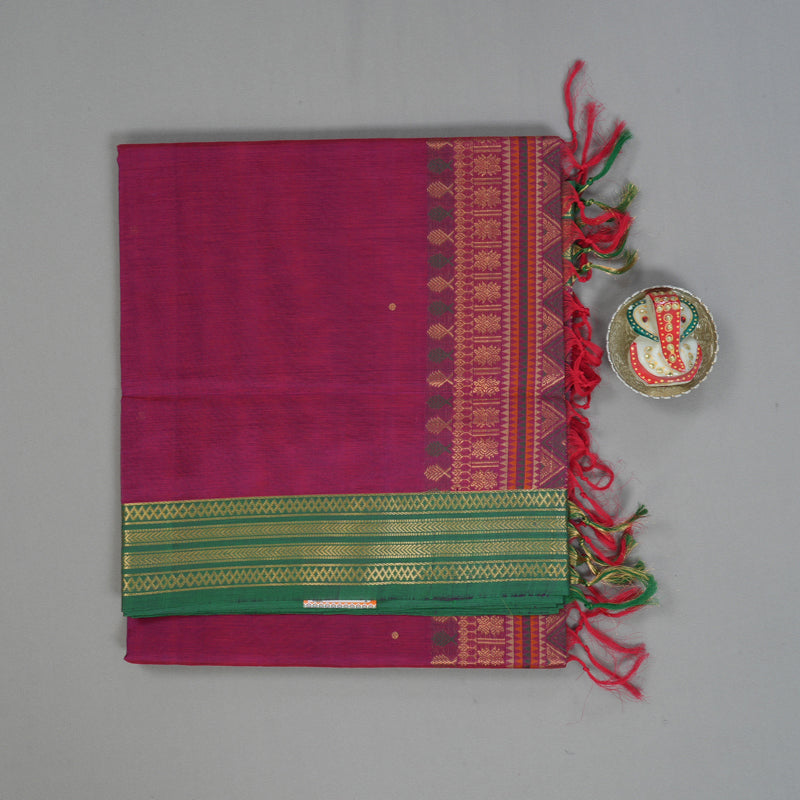 Hayagrivas Magenta Kanchi Silk Cotton Saree KSBE124C4-4