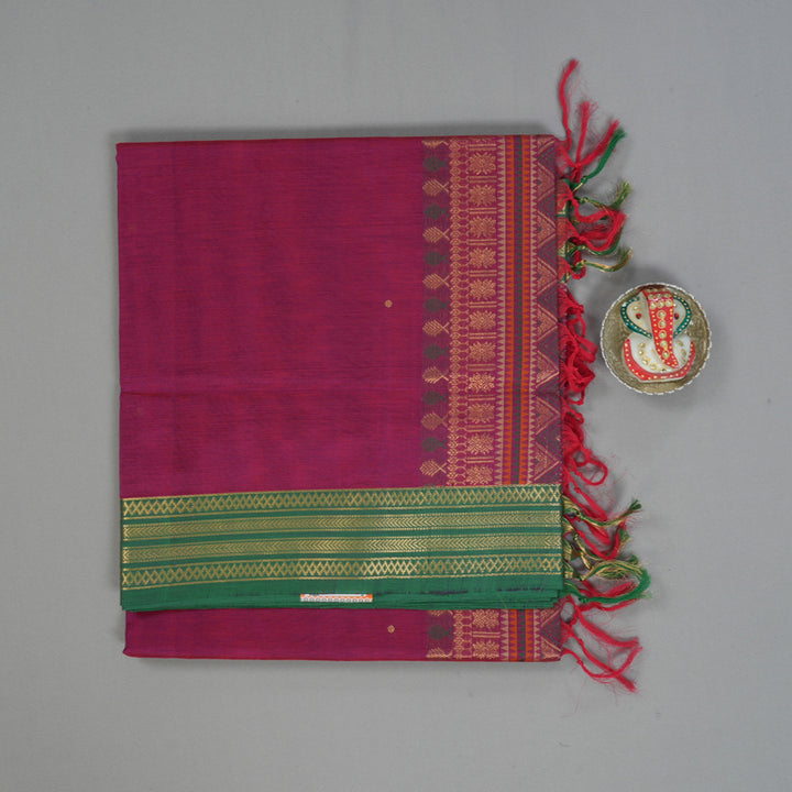 Hayagrivas Magenta Kanchi Silk Cotton Saree KSBE124C4-4