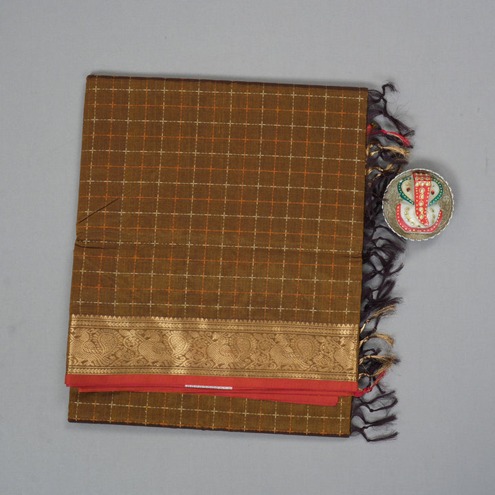 Hayagrivas Honey Mustard Kanchi Silk Cotton Saree KSBE124C5-1