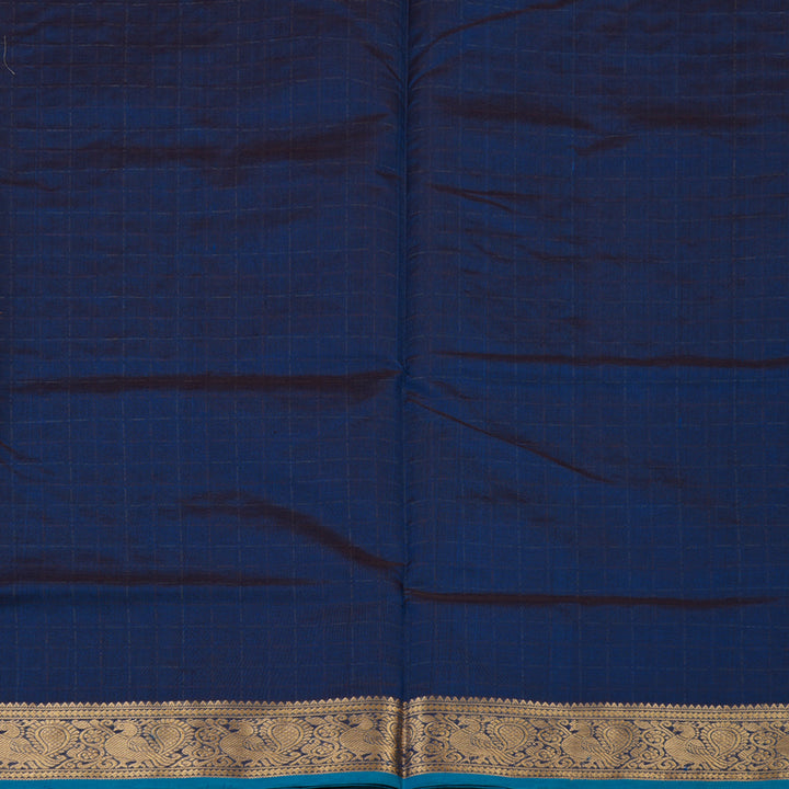 Hayagrivas Peacock Blue Kanchi Silk Cotton Saree KSBE124C5-15