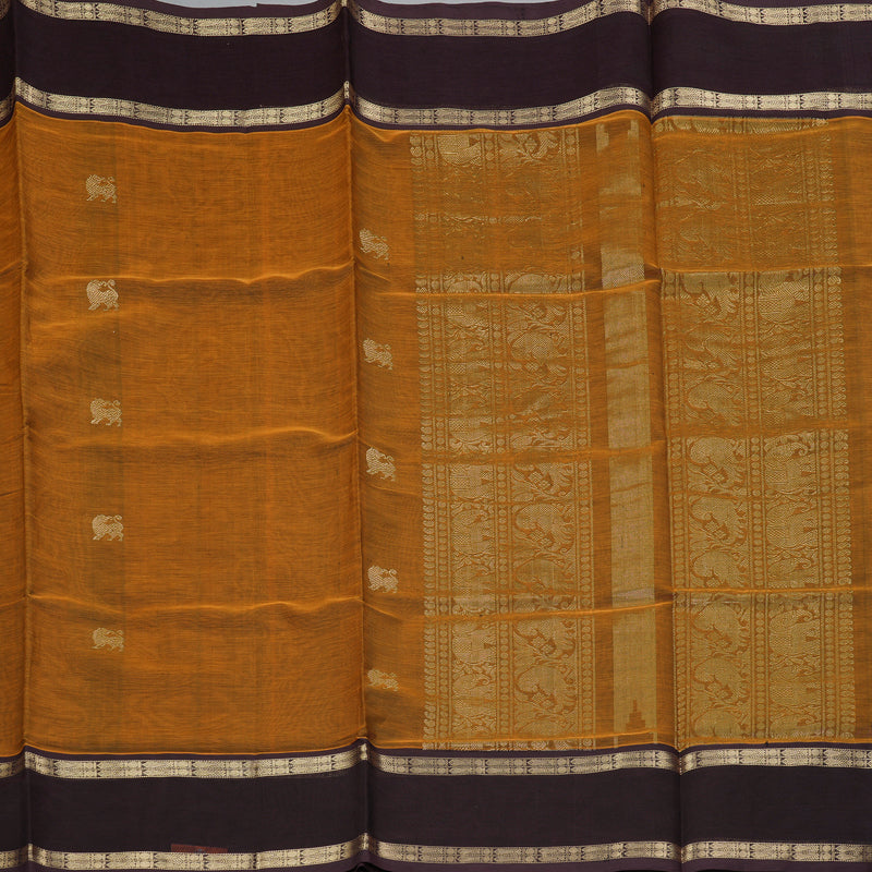 Hayagrivas Turmeric Yellow Kanchi Silk Cotton Saree KSBE124C5-18
