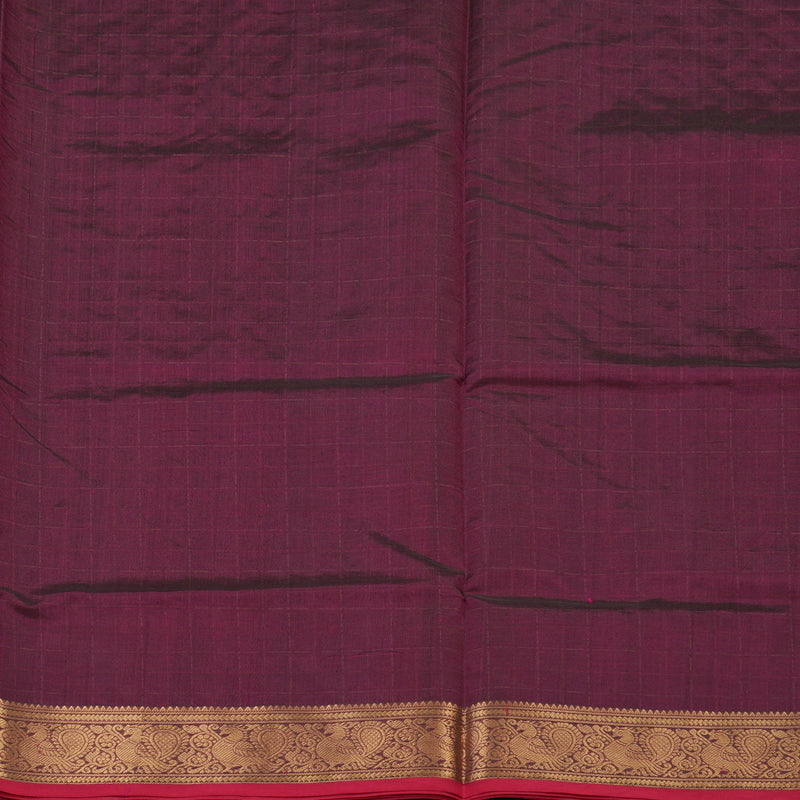 Hayagrivas Wine Purple Kanchi Silk Cotton Saree KSBE124C5-19