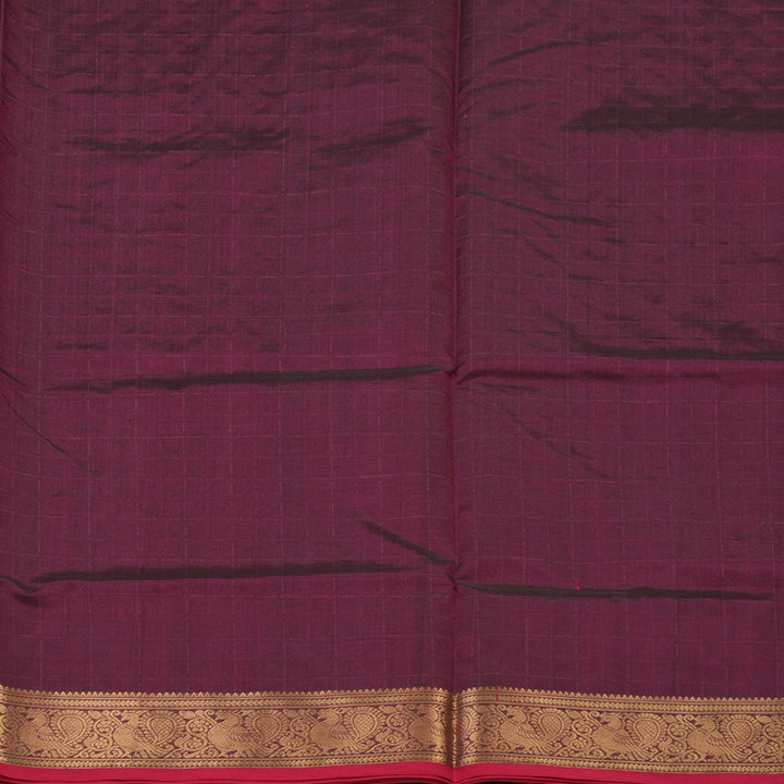 Hayagrivas Wine Purple Kanchi Silk Cotton Saree KSBE124C5-19