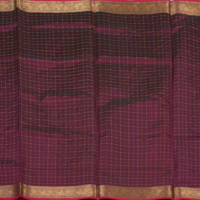 Hayagrivas Wine Purple Kanchi Silk Cotton Saree KSBE124C5-19