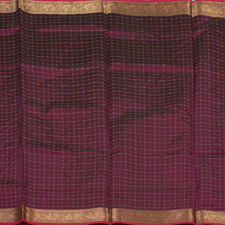 Hayagrivas Wine Purple Kanchi Silk Cotton Saree KSBE124C5-19