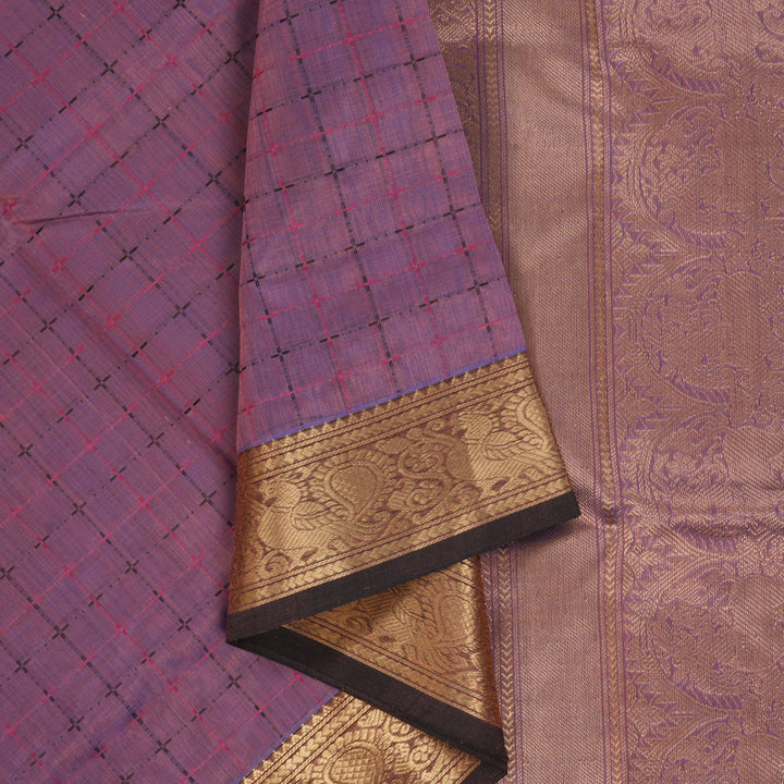 Hayagrivas Lavendar (Shot Colour) Kanchi Silk Cotton Saree KSBE124C5-20