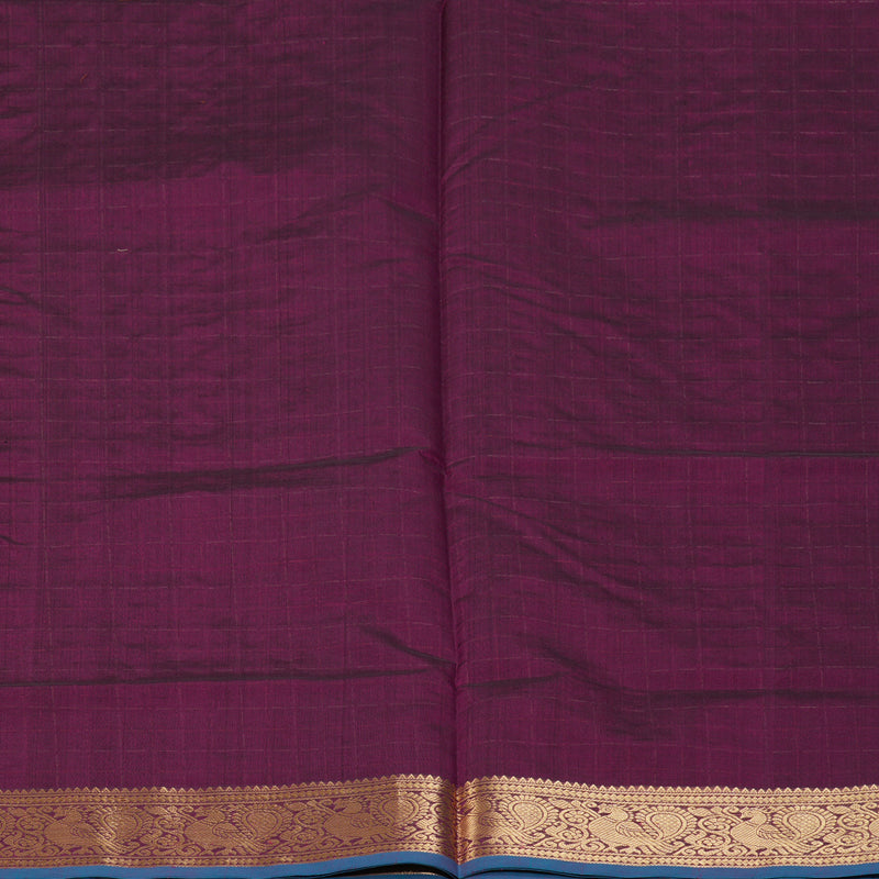 Hayagrivas Wine Purple Kanchi Silk Cotton Saree KSBE124C5-5
