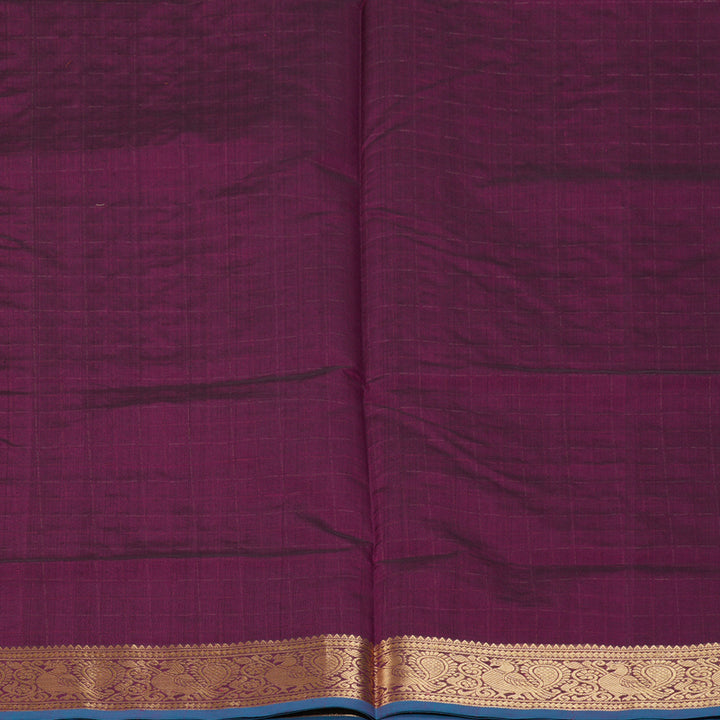 Hayagrivas Wine Purple Kanchi Silk Cotton Saree KSBE124C5-5