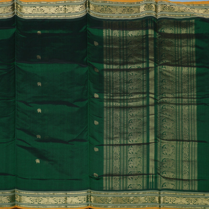 Hayagrivas Bottle Green Kanchi Silk Cotton Saree KSBE124C6-10